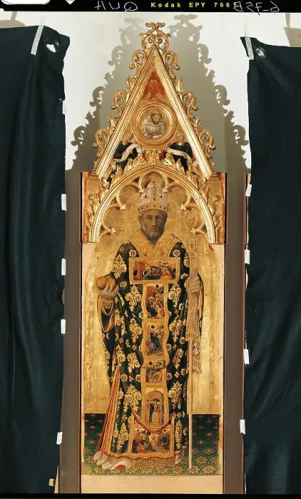 Framed Print : Quaratesi Polyptych, by Gentile di Niccol known as Gentile da Fabriano, 15th Century, 1425, panel, cm 200 x 57, each panel - Italy, Tuscany, Florence, Uffizi Gallery
