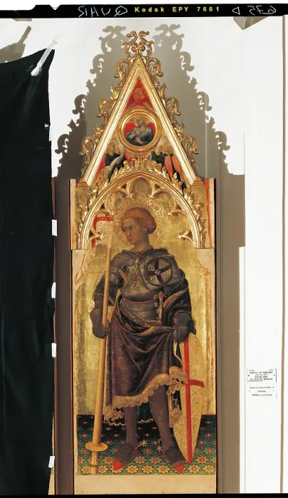 Framed Print : Quaratesi Polyptych, by Gentile di Niccol known as Gentile da Fabriano, 15th Century, 1425, panel, cm 200 x 57, each panel - Italy, Tuscany, Florence, Uffizi Gallery