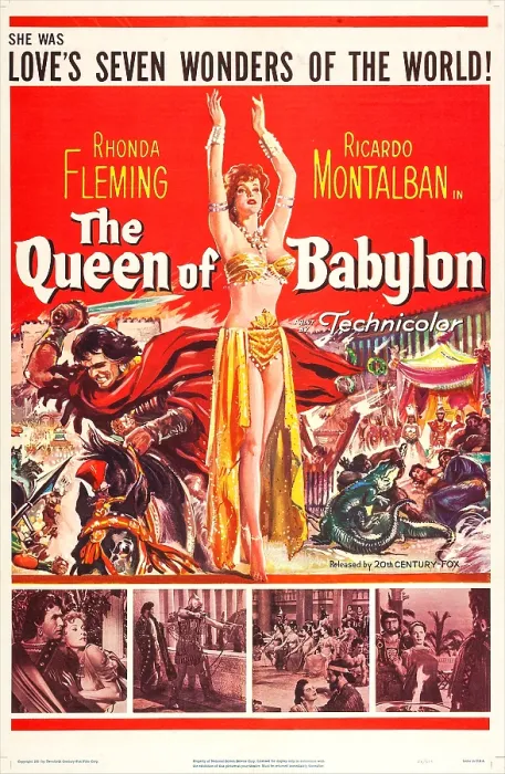 Framed Print : THE QUEEN OF BABYLON, US poster, middle from left: Ricardo Montalban, Rhonda Fleming, 1954. TM & Copyright 20th Century Fox Film Corp Framed Print : THE QUEEN OF BABYLON, US poster, middle from left: Ricardo Montalban, Rhonda Fleming, 1954. TM & Copyright 20th Century Fox Film Corp