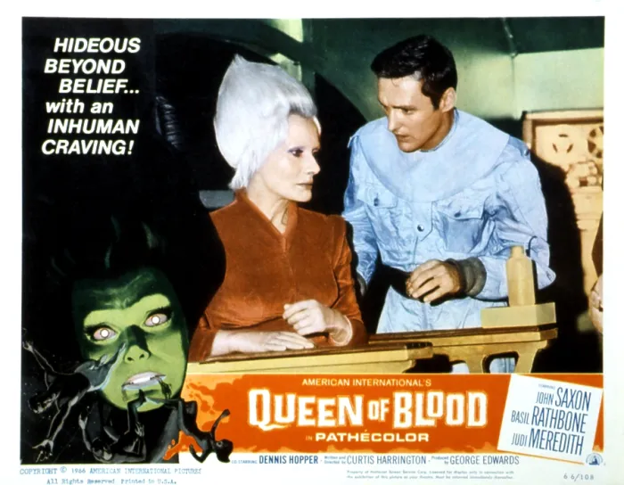 Framed Print : QUEEN OF BLOOD, (lobbycard), Florence Marley, Dennis Hopper, 1966 Framed Print : QUEEN OF BLOOD, (lobbycard), Florence Marley, Dennis Hopper, 1966