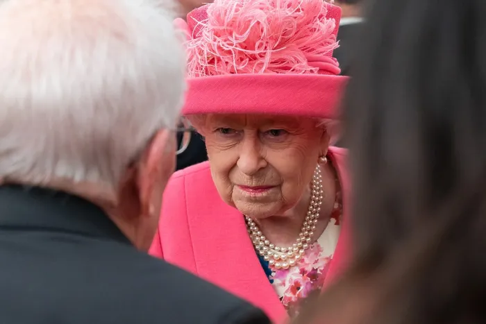 Framed Print : Queen Elizabeth II, meets with World War II veterans and their families at the D-Day National Commemoration, Portsmouth, England, June 5, 2019 (BSLOC_2019_6_214)
