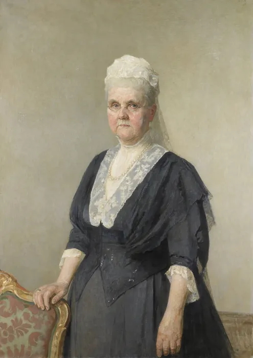 Framed Print : Queen Emma, Princess of Waldeck-Pyrmont and Widow of King William II, by Jan Veth, 1918, Dutch painting, oil on canvas Framed Print : Queen Emma, Princess of Waldeck-Pyrmont and Widow of King William II, by Jan Veth, 1918, Dutch painting, oil on canvas