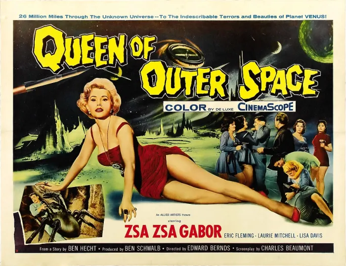 Framed Print : QUEEN OF OUTER SPACE, Zsa Zsa Gabor, 1958