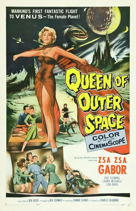Framed Print : QUEEN OF OUTER SPACE, Zsa Zsa Gabor, 1958, poster art