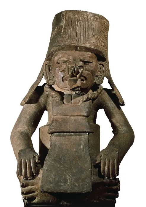Framed Print : Quetzalcatl. Pre-Columbian art. Sculpture on wood. MEXICO. Mexico City. National Museum of Anthropology. Proc: MEXICO. Atzompa. AISA / Everett Collection (82803)**US SALES ONLY**