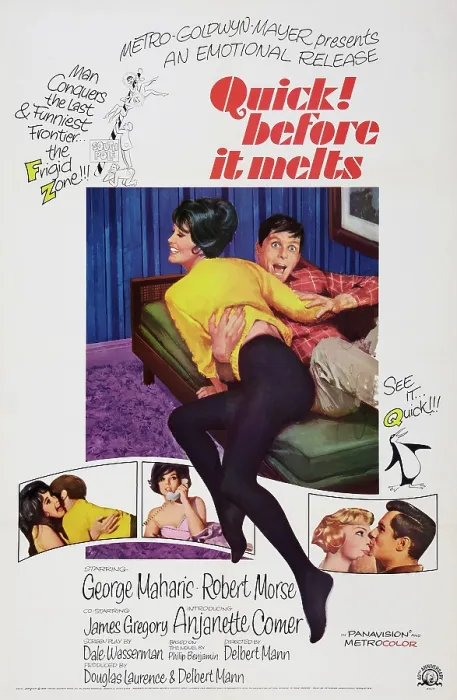 Framed Print : QUICK BEFORE IT MELTS, top right: Robert Morse on poster art, 1964 Framed Print : QUICK BEFORE IT MELTS, top right: Robert Morse on poster art, 1964
