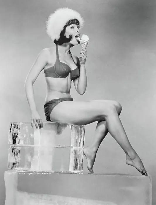 Framed Print : QUICK BEFORE IT MELTS, Yvonne Craig, 1964 Framed Print : QUICK BEFORE IT MELTS, Yvonne Craig, 1964