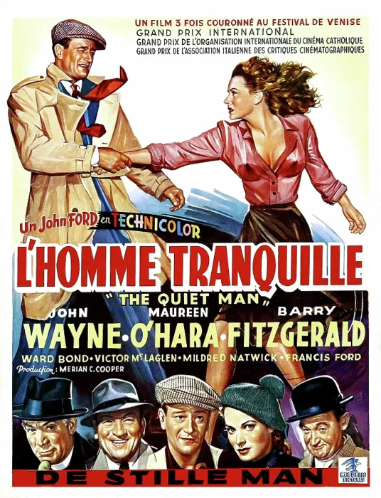 Framed Print : THE QUIET MAN (aka L'HOMME TRANQUILLE), (top, from left): John Wayne, Maureen O'Hara, (bottom, from left): Ward Bond, Victor McLaglen, Barry Fitzgerald Framed Print : THE QUIET MAN (aka L'HOMME TRANQUILLE), (top, from left): John Wayne, Maureen O'Hara, (bottom, from left): Ward Bond, Victor McLaglen, Barry Fitzgerald