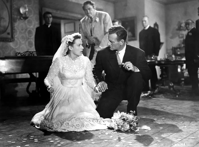 Framed Print : THE QUIET MAN, Maureen O'Hara, Victor McLaglen, John Wayne, Ward Bond, Barry Fitzgerald, 1952
