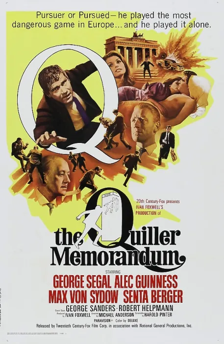 Framed Print : THE QUILLER MEMORANDUM, George Segal, US poster, 1966. TM & Copyright 20th Century Fox / courtesy Everett Collection