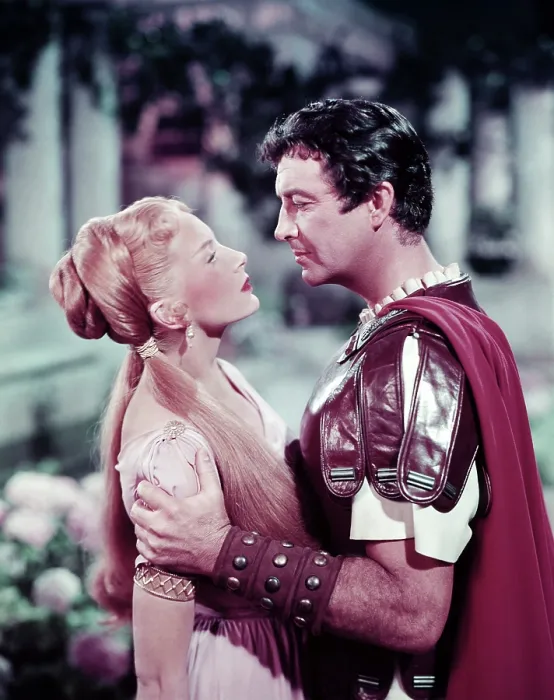 Framed Print : QUO VADIS, from left: Deborah Kerr, Robert Taylor, 1951