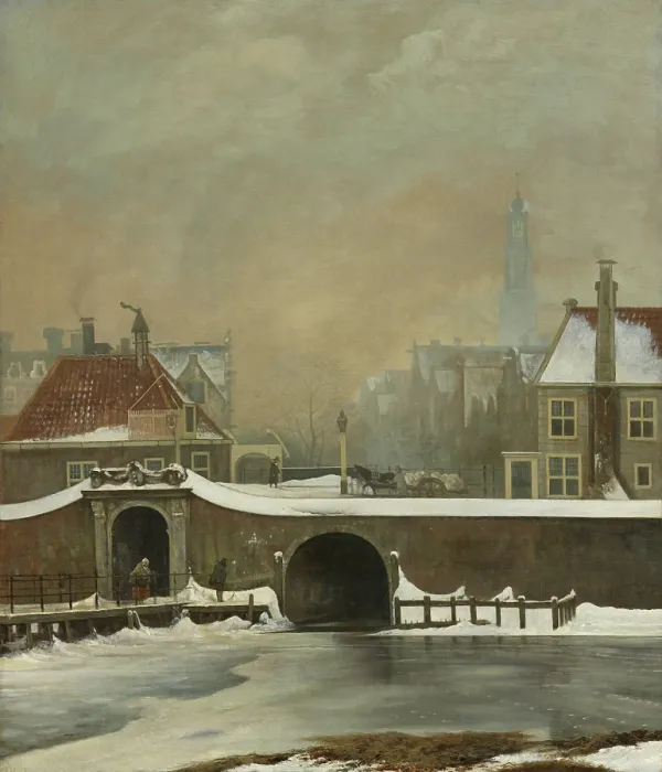 Framed Print : The Raampoortje in Amsterdam, by Wouter Johannes van Troostwijk, 1809, Dutch painting, oil on canvas