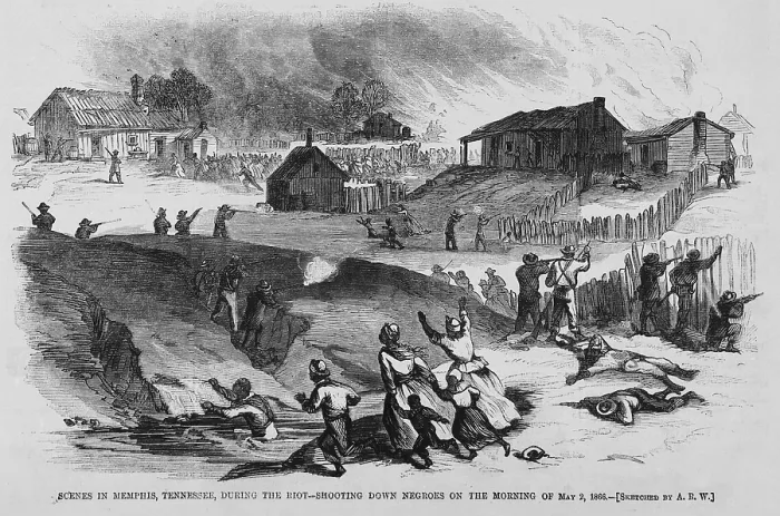 Framed Print : Race riot in Memphis, Tennessee, May 2, 1866