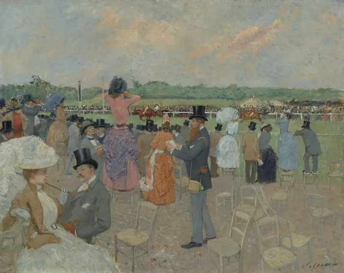 Framed Print : The Races at Longchamp, by Jean-Louis Forain, 1891, French impressionist painting, oil on canvas Framed Print : The Races at Longchamp, by Jean-Louis Forain, 1891, French impressionist painting, oil on canvas