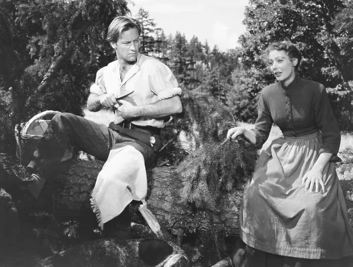 Framed Print : RACHEL AND THE STRANGER, from left: William Holden, Loretta Young, 1948