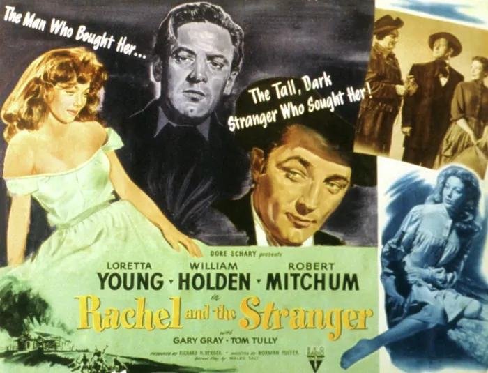 Framed Print : RACHEL AND THE STRANGER, Loretta Young, William Holden, Robert Mitchum, 1948 Framed Print : RACHEL AND THE STRANGER, Loretta Young, William Holden, Robert Mitchum, 1948