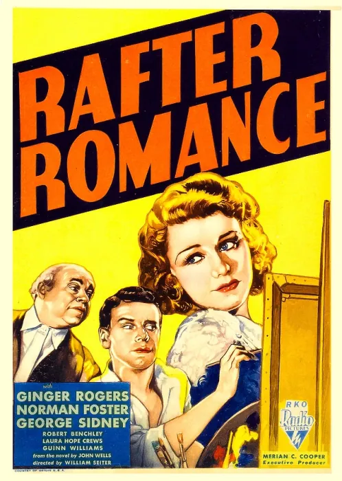 Framed Print : RAFTER ROMANCE, from left: George Sidney, Norman Foster, Ginger Rogers on midget window card, 1933 Framed Print : RAFTER ROMANCE, from left: George Sidney, Norman Foster, Ginger Rogers on midget window card, 1933