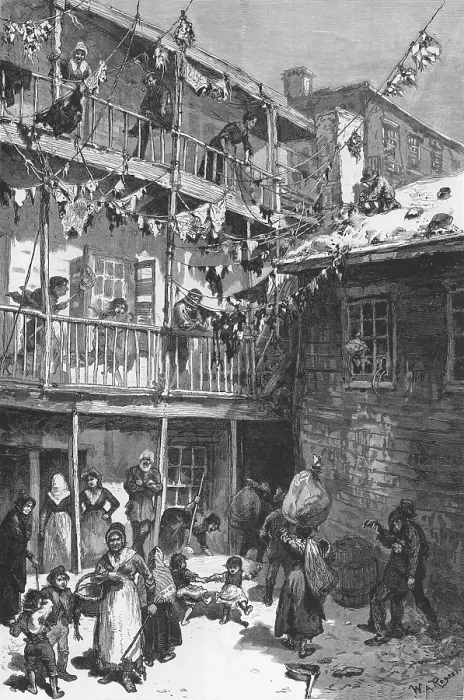 Framed Print : Rag Picker's court, Mulberry Street, 1879
