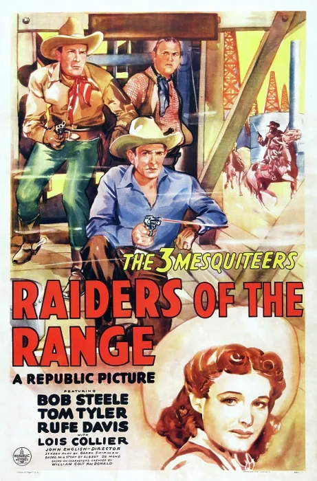 Framed Print : RAIDERS OF THE RANGE, US poster art, from top left: Tom Tyler, Rufe Davis, Bob Steele, Lois Collier, 1942 Framed Print : RAIDERS OF THE RANGE, US poster art, from top left: Tom Tyler, Rufe Davis, Bob Steele, Lois Collier, 1942
