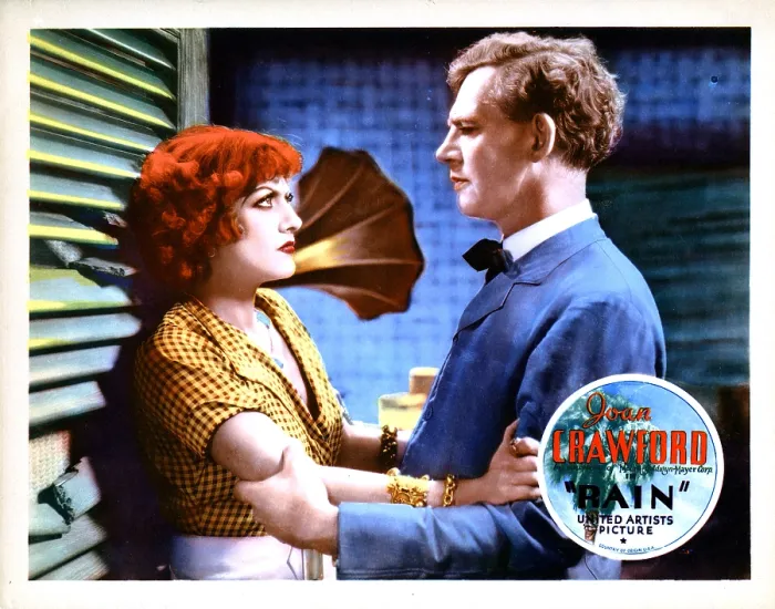Framed Print : RAIN, from left, Joan Crawford, Walter Huston, 1932