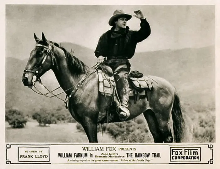 Framed Print : THE RAINBOW TRAIL, William Farnum on lobbycard, 1918, TM and Copyright 20th Century Fox Film Corp. All rights reserved / courtesy Everett Collection