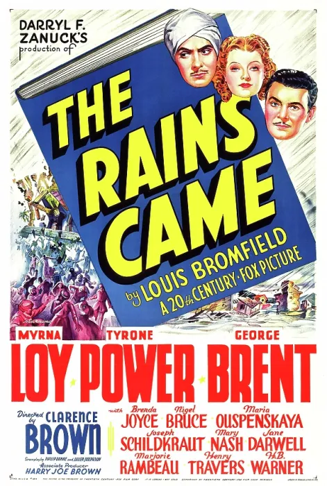 Framed Print : THE RAINS CAME, US poster art, from left: Tyrone Power, Myrna Loy, George Brent, 1939. TM & copyright 20th Century Fox Film Corp. All rights reserved / courtesy Everett Collection Framed Print : THE RAINS CAME, US poster art, from left: Tyrone Power, Myrna Loy, George Brent, 1939. TM & copyright 20th Century Fox Film Corp. All rights reserved / courtesy Everett Collection