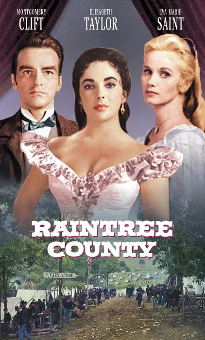 Framed Print : RAINTREE COUNTY, Montgomery Clift, Elizabeth Taylor, Eva Marie Saint, 1957 Framed Print : RAINTREE COUNTY, Montgomery Clift, Elizabeth Taylor, Eva Marie Saint, 1957