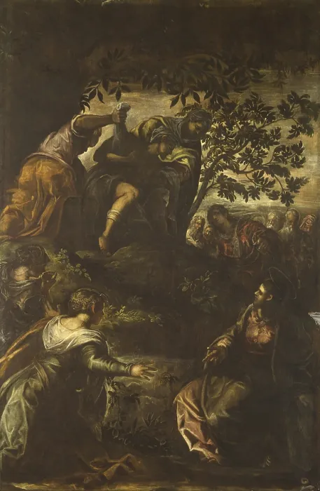 Framed Print : The Raising of Lazarus (La resurrezione di Lazzaro), by Jacopo Robusti known as Tintoretto, 1579, 16th century, oil on canvas, 541 x 356 cm Framed Print : The Raising of Lazarus (La resurrezione di Lazzaro), by Jacopo Robusti known as Tintoretto, 1579, 16th century, oil on canvas, 541 x 356 cm