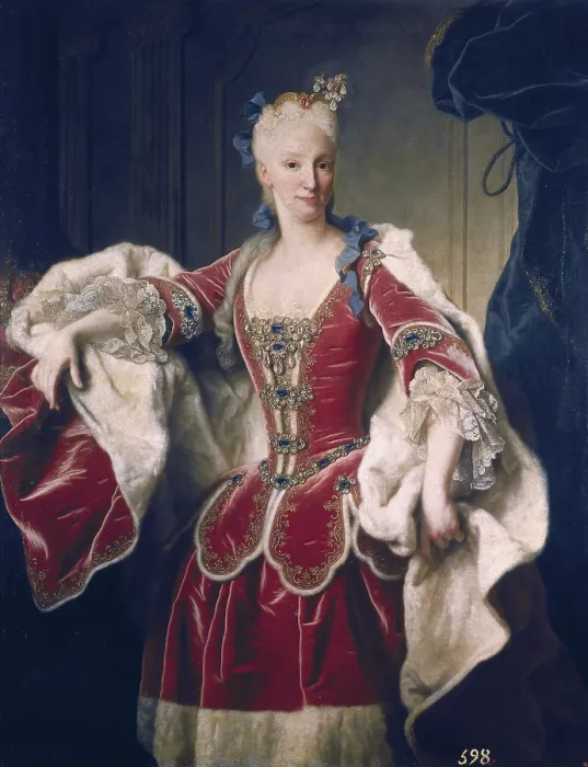 Framed Print : RANC, Jean (1674-1735). Portrait of Elizabeth Farnese, second wife of Philip V of Spain. ca. 1714 - ca. 1734. Rococo. Oil on canvas. SPAIN. Madrid. Prado Museum