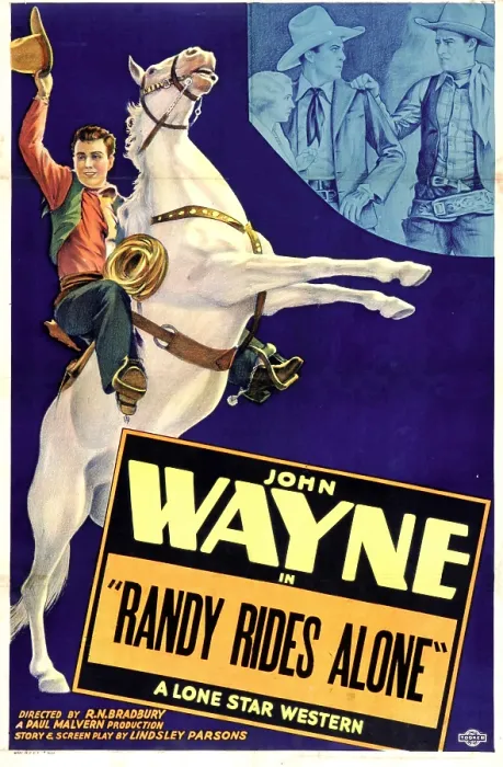 Framed Print : RANDY RIDES ALONE, left: John Wayne, 1934