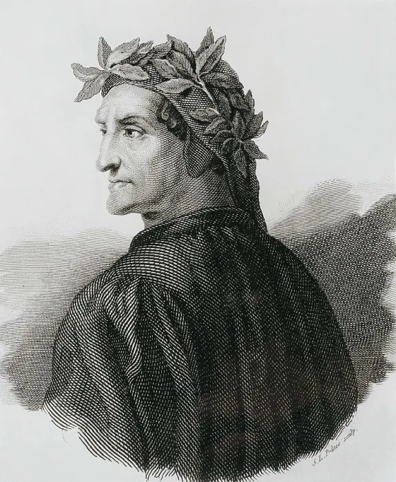 Framed Print : Raphael (1483-1520); DANTE ALIGHIERI (1265-1321). Reproduction of a fresco of Raphael. Engraving. AISA / Everett Collection**US SALES ONLY** Framed Print : Raphael (1483-1520); DANTE ALIGHIERI (1265-1321). Reproduction of a fresco of Raphael. Engraving. AISA / Everett Collection**US SALES ONLY**