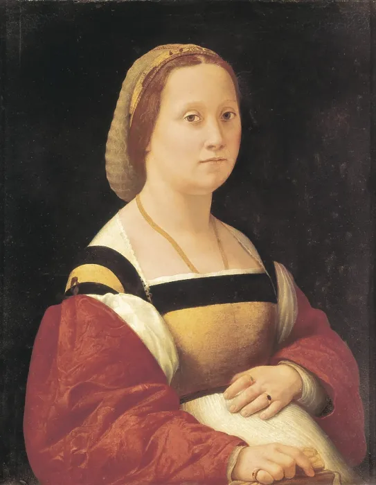 Framed Print : Raphael (1483-1520). Portrait of Pregnant Woman. ca. 1504 - 1506. Renaissance art. Cinquecento. Oil on canvas. ITALY. Florence. Pitti Palace Framed Print : Raphael (1483-1520). Portrait of Pregnant Woman. ca. 1504 - 1506. Renaissance art. Cinquecento. Oil on canvas. ITALY. Florence. Pitti Palace