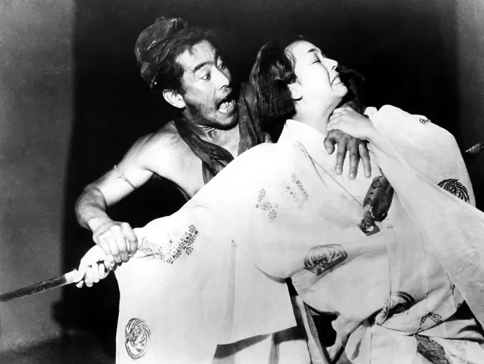 Framed Print : RASHOMON, Toshiro Mifune, Machiko Kyo, 1950