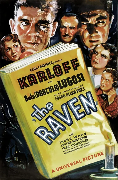 Framed Print : THE RAVEN, from left: Irene Ware, Boris Karloff, Ian Wolfe, Bela Lugosi, Inez Courtney, Lester Matthews, 1935