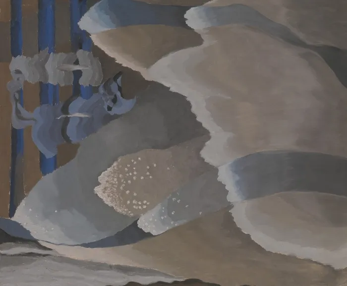 Framed Print : REACHING WAVES, by Arthur Dove, 1929, American painting, oil and aluminum paint on canvas