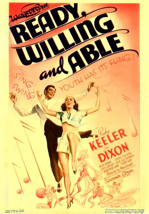 Framed Print : READY, WILLING AND ABLE, from left: Lee Dixon, Ruby Keeler on midget window card, 1937 Framed Print : READY, WILLING AND ABLE, from left: Lee Dixon, Ruby Keeler on midget window card, 1937