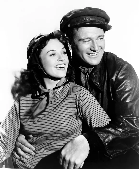 Framed Print : REAP THE WILD WIND, from left, Paulette Goddard, John Wayne, 1942