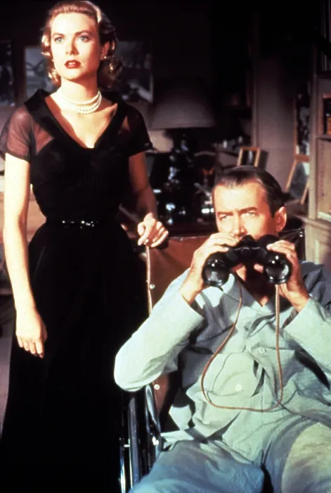 Framed Print : REAR WINDOW, James Stewart, Grace Kelly, 1954