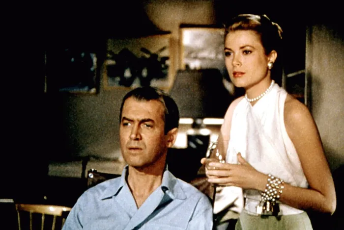 Framed Print : REAR WINDOW, James Stewart, Grace Kelly, 1954'