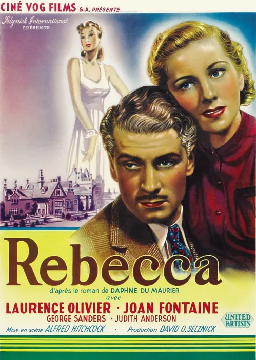 Framed Print : REBECCA, l-r: Laurence Olivier, Joan Fontaine on Belgian poster art, 1940 Framed Print : REBECCA, l-r: Laurence Olivier, Joan Fontaine on Belgian poster art, 1940