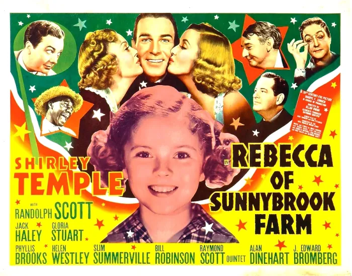 Framed Print : REBECCA OF SUNNYBROOK FARM, top from left: Jack Haley, Bill Robinson, Phyllis Brooks, Randolph Scott, Gloria Stuart, Slim Summerville, far right: Helen Westley