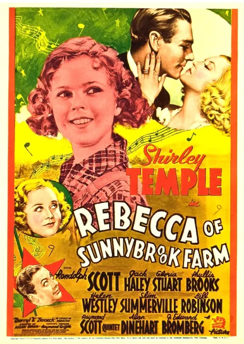 Framed Print : REBECCA OF SUNNYBROOK FARM, from bottom left: Jack Haley, Phyllis Brooks, Shirley Temple, Randolph Scott, Gloria Stuart, 1938, TM and Copyright 20th Century Fox Film Corp