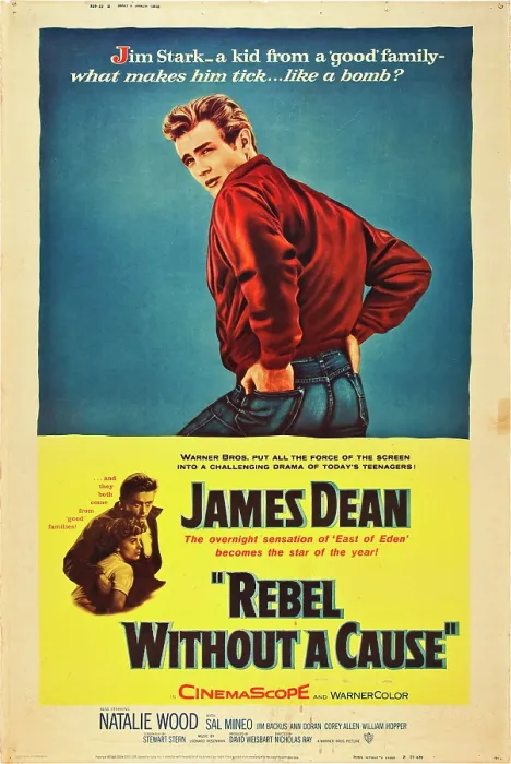 Framed Print : REBEL WITHOUT A CAUSE, James Dean, (below, with Natalie Wood), 1955