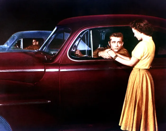 Framed Print : REBEL WITHOUT A CAUSE, from left: Corey Allen, James Dean, Natalie Wood, 1955 Framed Print : REBEL WITHOUT A CAUSE, from left: Corey Allen, James Dean, Natalie Wood, 1955