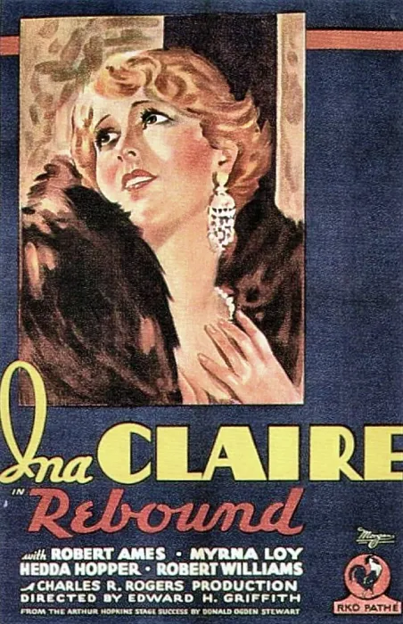 Framed Print : REBOUND, Ina Claire on US poster art, 1931 Framed Print : REBOUND, Ina Claire on US poster art, 1931