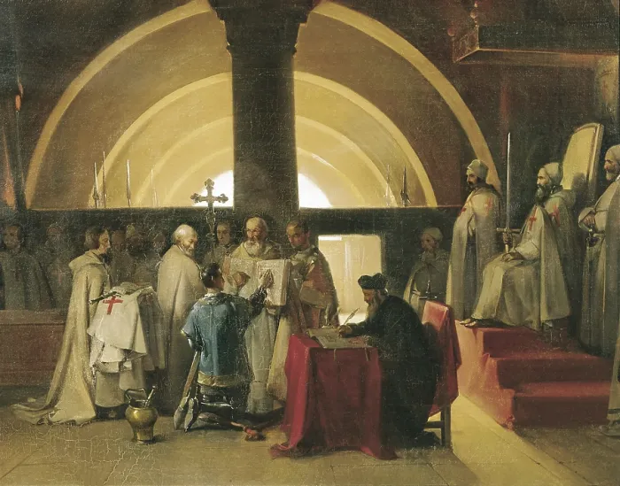 Framed Print : Reception of Jacques de Molay. 1840s; Reception of Jacques de Molay. 1840s. Work by GRANET, Franois Marius (1775-1849); GRANET, Franois Marius (1775-1849). Oil on canvas Framed Print : Reception of Jacques de Molay. 1840s; Reception of Jacques de Molay. 1840s. Work by GRANET, Franois Marius (1775-1849); GRANET, Franois Marius (1775-1849). Oil on canvas