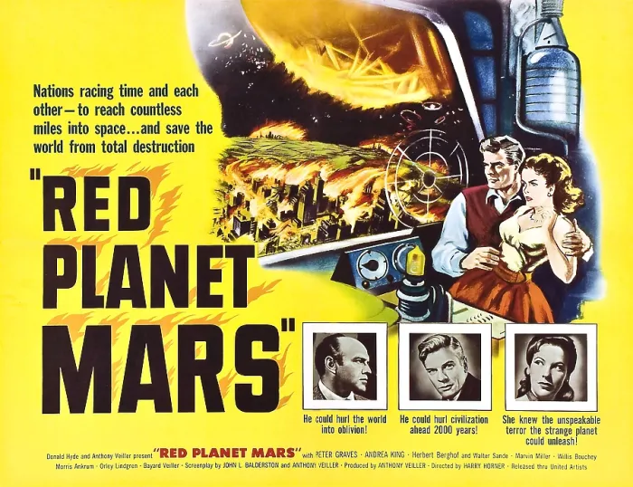 Framed Print : RED PLANET MARS, Herbert Berghof, Peter Graves, Andrea King, 1952