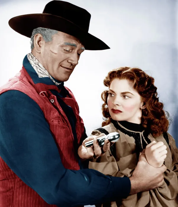 Framed Print : RED RIVER, from left: John Wayne, Joanne Dru, 1948 Framed Print : RED RIVER, from left: John Wayne, Joanne Dru, 1948