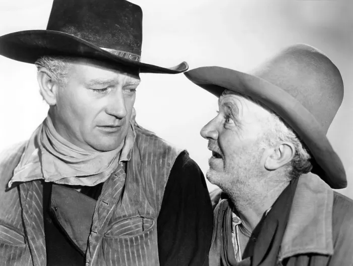 Framed Print : RED RIVER, from left: John Wayne, Walter Brennan, 1948