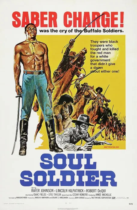Framed Print : THE RED, WHITE, AND BLACK, (aka SOUL SOLDIER), US poster art, 1970